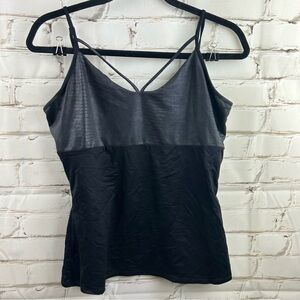 Boston Proper set of 2 strappy built in bra double lined cami’s